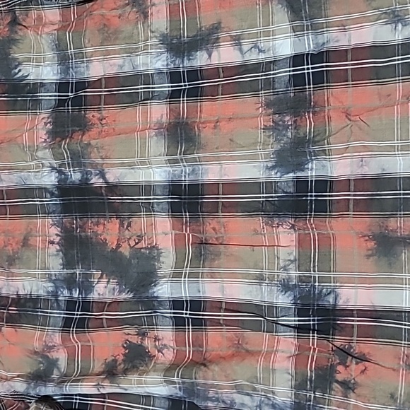 VINTAGE BKE 1967 STANDARD-FIT PLAID ACID-WASH SNAP-BUTTON LONG-SLEEVE SH… - Picture 10 of 10